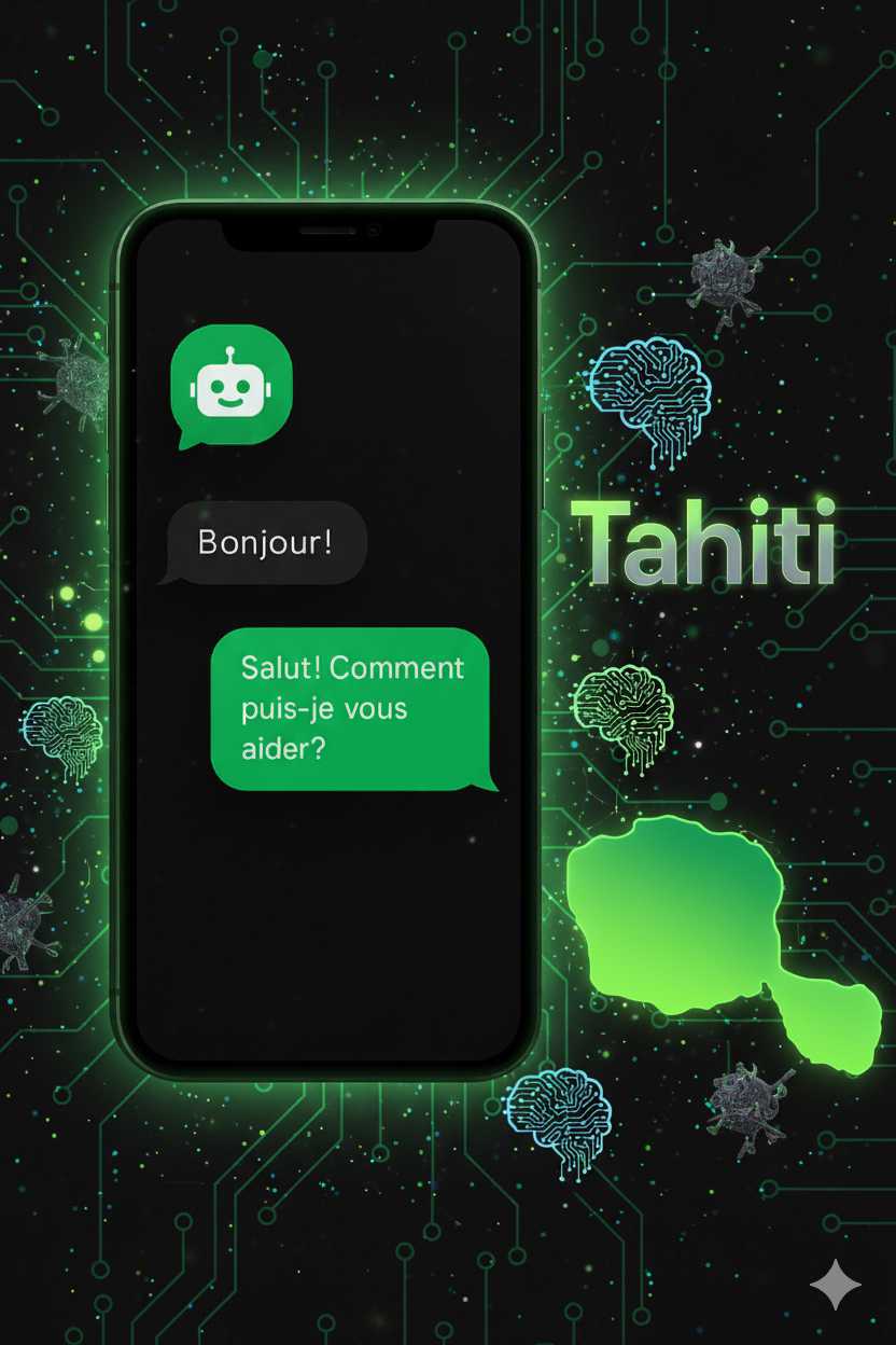 Chatbot IA Tahiti – solution d’intelligence artificielle pour entreprises polynésiennes, service client automatisé et disponible 24/7.