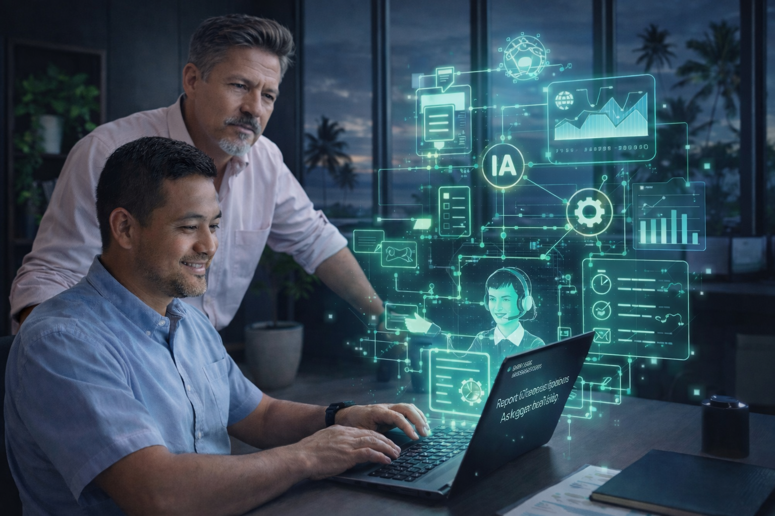 Automatisations et intégrations IA pour entreprise à Tahiti avec accompagnement humain, simplification des tâches répétitives, meilleure organisation de l’information et mise en place progressive de solutions utiles.